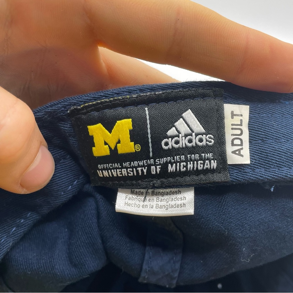 Adidas Michigan Wolverines Hat One Size Fits All Blue Yellow Hail To The Victors - Picture 7 of 9
